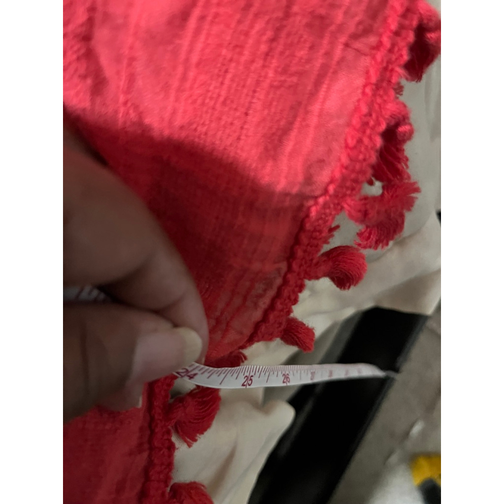EUC Women's Talbots Red Tiered Tassel Mini Skirt L - Picture 9 of 10